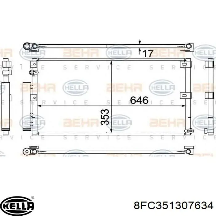 Condensador aire acondicionado 39025498 Opel