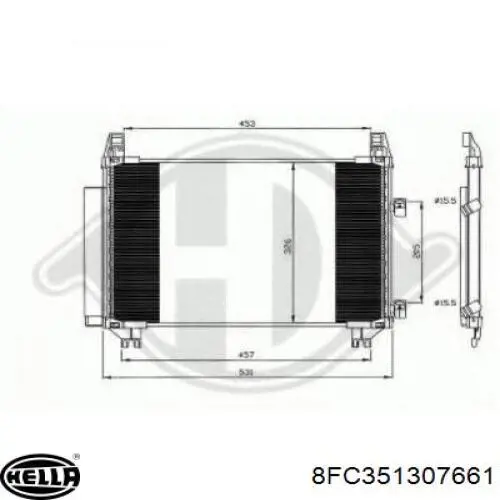T526A16 NPS Radiador de aire acondicionado