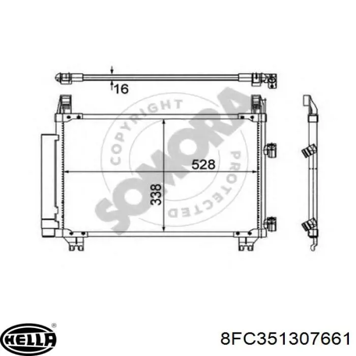 Condensador aire acondicionado T526A16 NPS