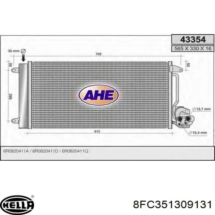 Condensador aire acondicionado C12131 Sato Tech
