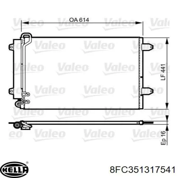 Condensador aire acondicionado 7800170 Kamoka