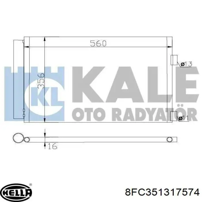 Condensador HELLA 8FC351317574