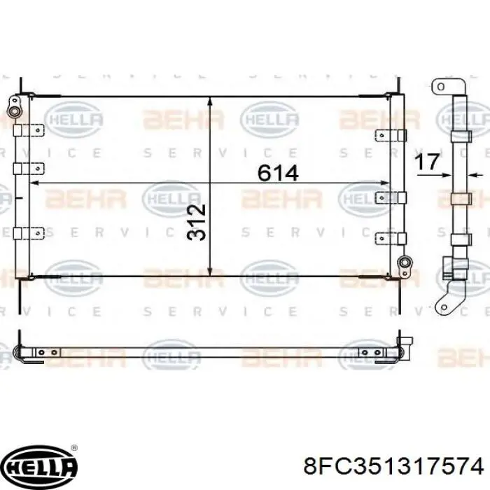 Aire acondicionado capacitor HELLA 8FC351317574 precio, desde 77,18 EUR