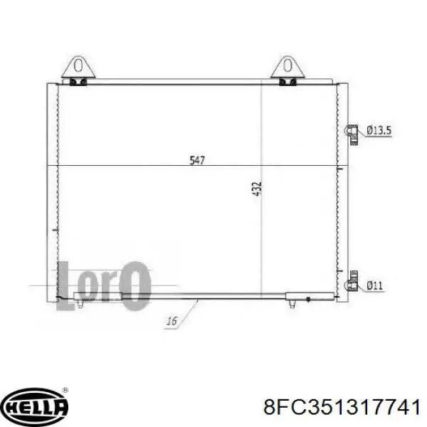 Aire acondicionado capacitor Land Rover AWR5796 precio, desde 60,98 EUR