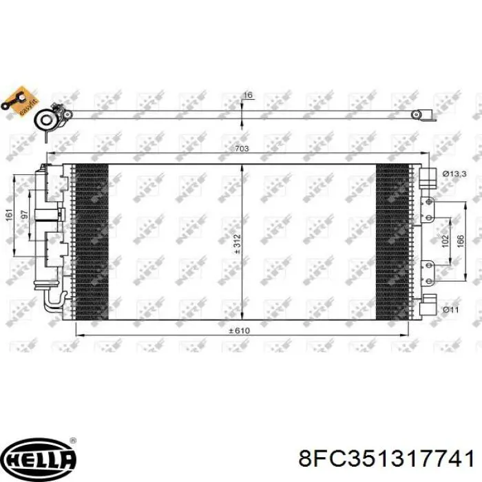 Comprar AWR5796 Land Rover Condensador de aire acondicionado