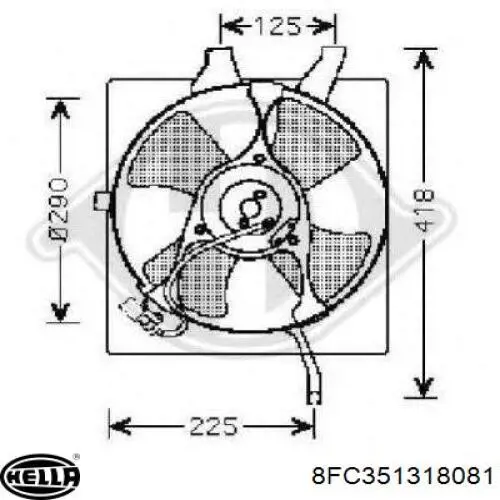 8FC351318081 HELLA condensador aire acondicionado