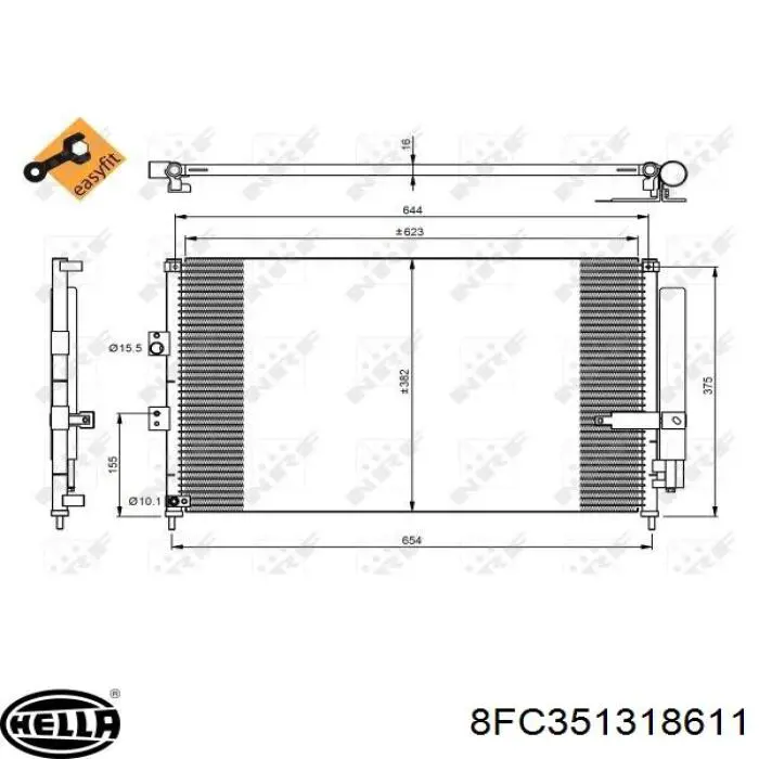 Comprar CD080431 Koyorad Condensador de aire acondicionado