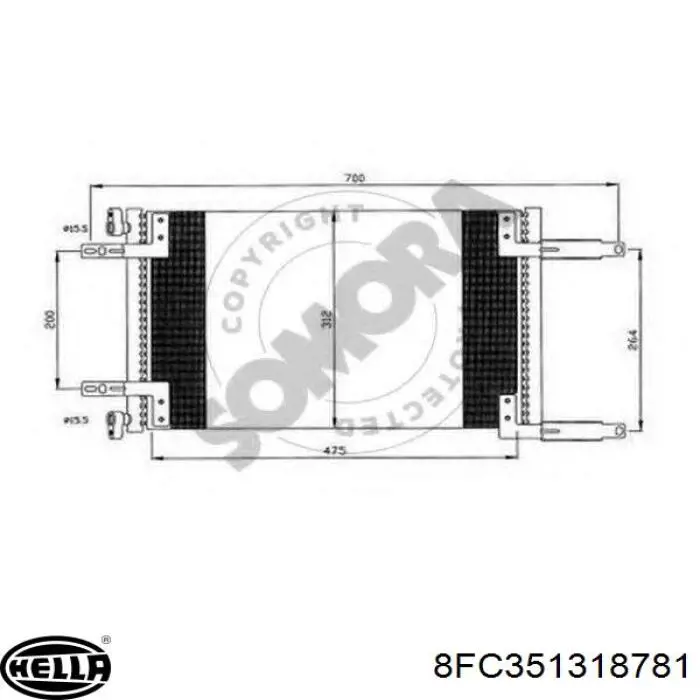 9531065D21 Suzuki Radiador de aire acondicionado