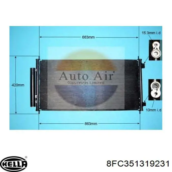 3877K8C1S Polcar condensador aire acondicionado