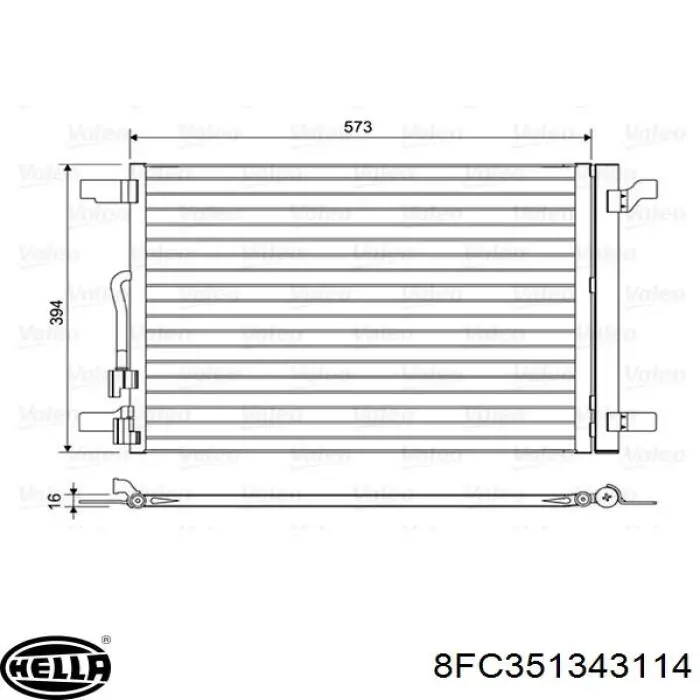 DCN32024 Denso Radiador de aire acondicionado