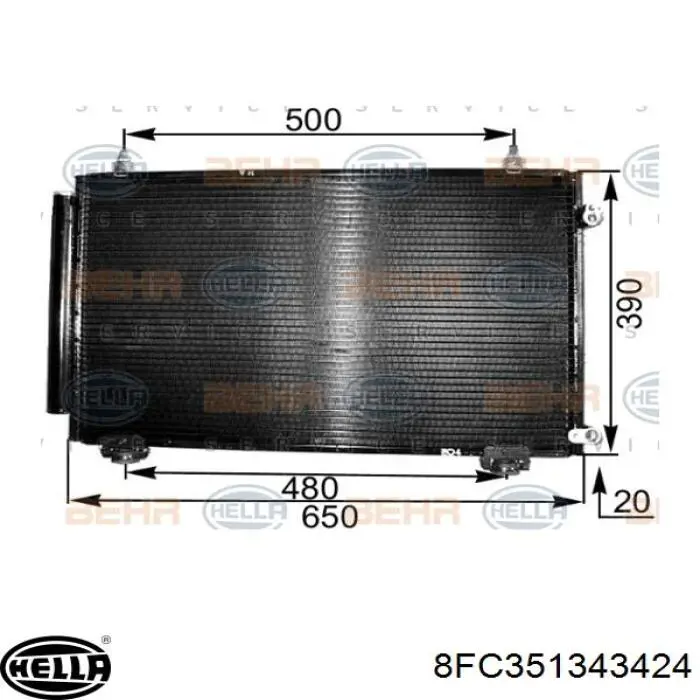 Condensador Toyota 88460AZ002
