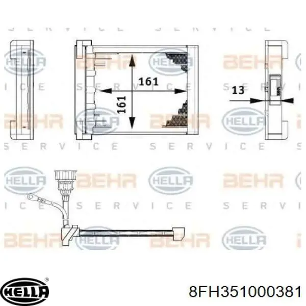 Radiador calefacción 8FH351000381 HELLA