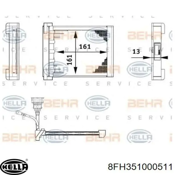 Radiador calefacción 64118391363 BMW