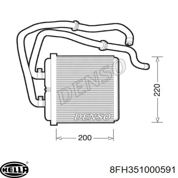 504026720 Fiat/Alfa/Lancia radiador calefacción