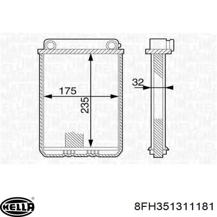 Radiador de calefacción Mercedes A203830016164 precio, desde 28,20 EUR