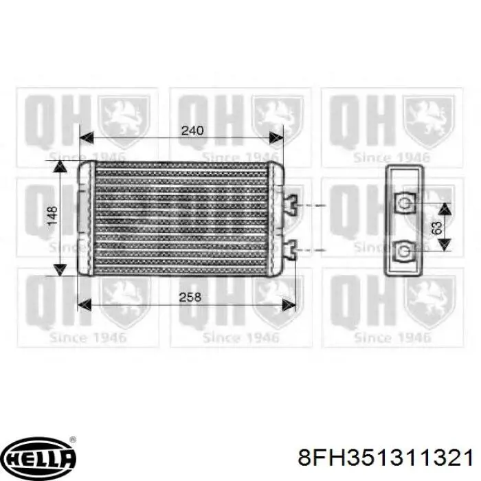 Radiador calefacción 155986348 BMW