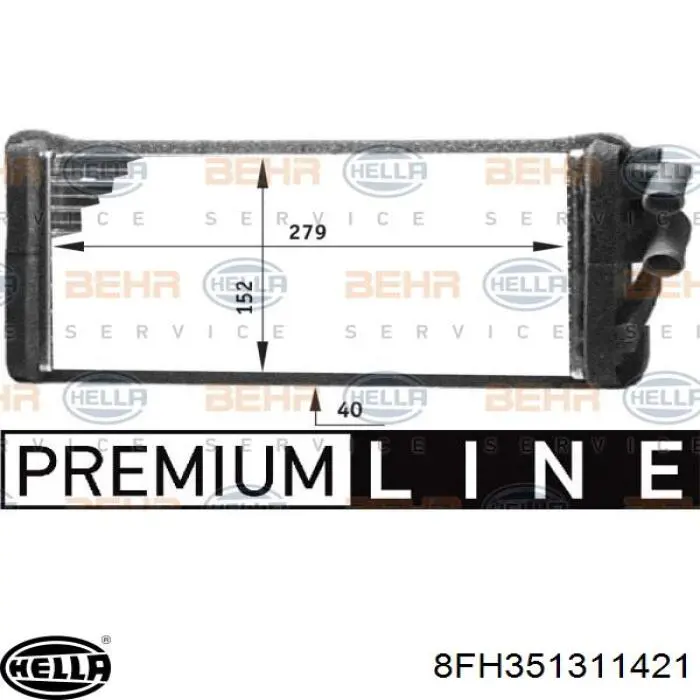 Radiador de calefacción HELLA 8FH351311421 precio, desde 24,36 EUR
