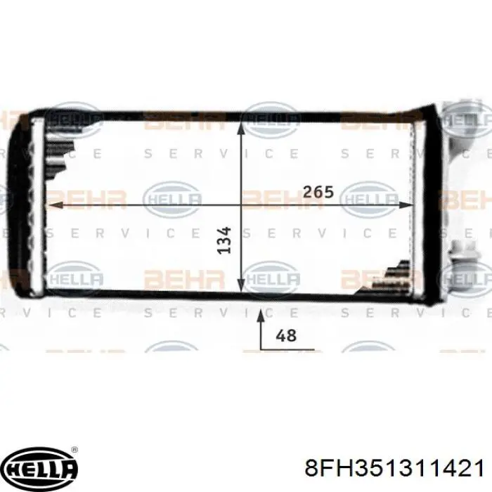 Radiador de calefacción HELLA 8FH351311421 precio, desde 24,36 EUR