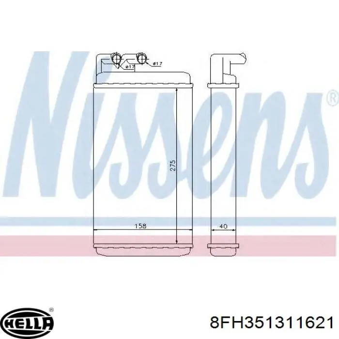 Radiador de calefacción HELLA 8FH351311621 precio, desde 26,06 EUR