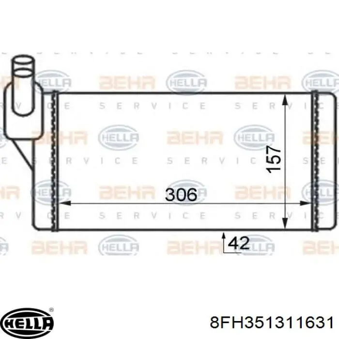 Radiador calefacción 350218405000 Magneti Marelli