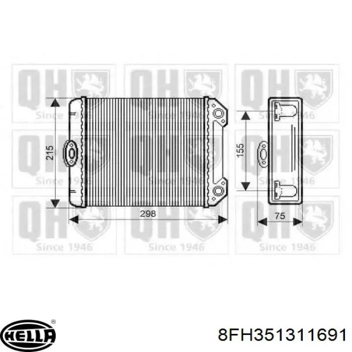 A0028355301 Mercedes Radiador interior