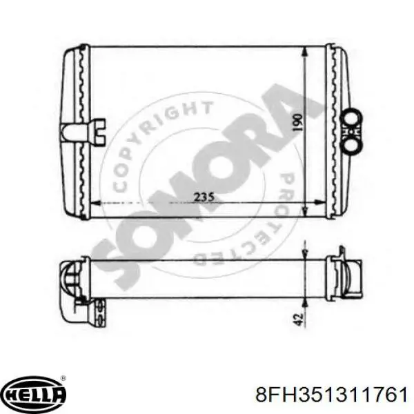 Radiador calefacción 2028300461 Mercedes