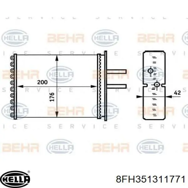 Radiador de calefacción para Opel Corsa (93, 94, 98, 99)