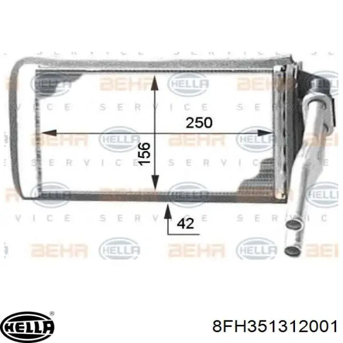 8FH351312001 HELLA radiador de calefacción
