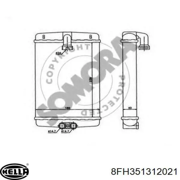 Radiador de calefacción Mercedes A220830026164 precio, desde 50,82 EUR