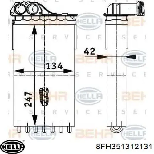 FP 54 N152 NRF radiador de calefacción