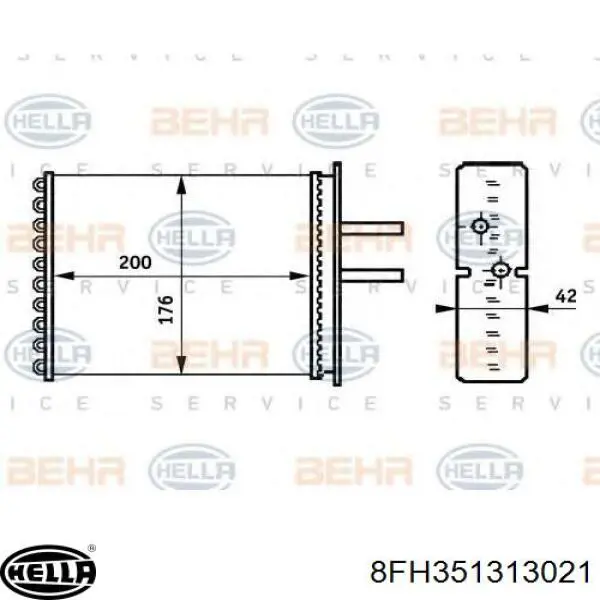 Radiador calefacción AH139000S Mahle Original
