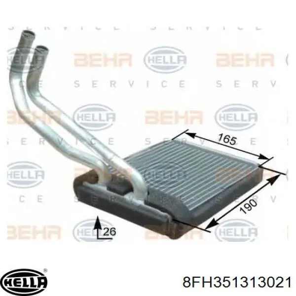 AH139000S Mahle Original Radiador interior