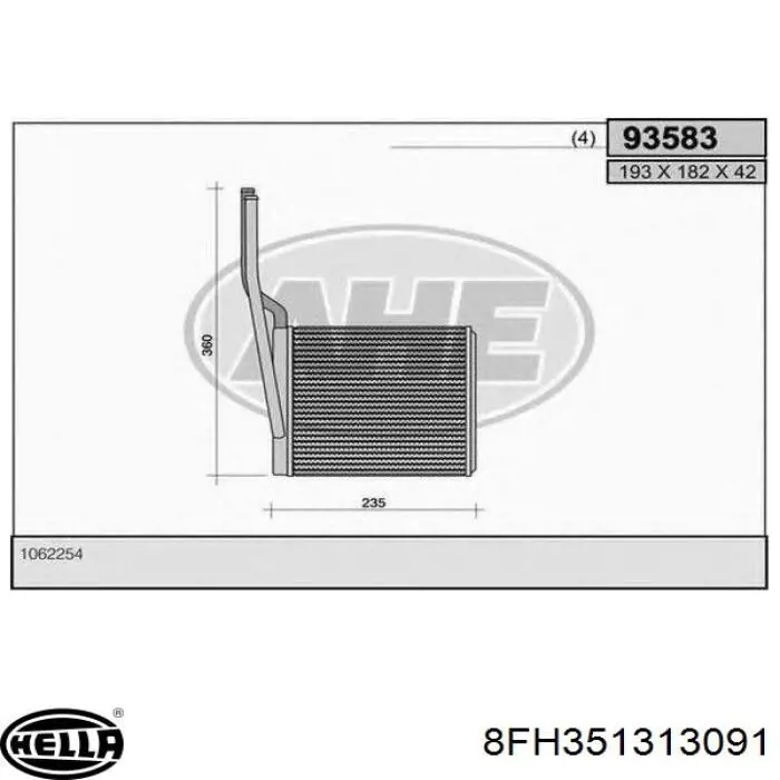 H21266 Sato Tech radiador de calefacción
