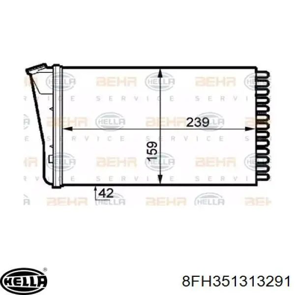 Radiador calefacción 1618026 Opel