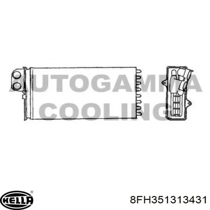 8FH351313431 HELLA radiador de calefacción