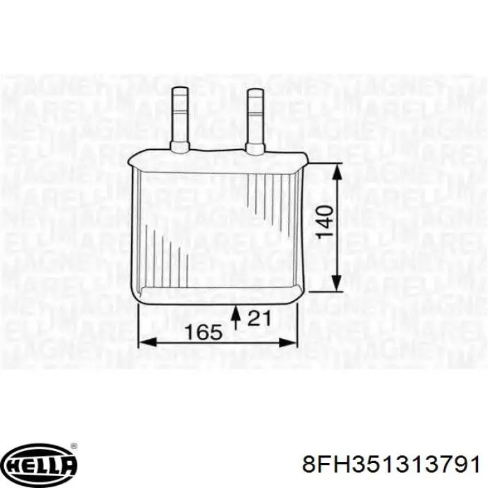 Radiador calefacción AH171000P Mahle Original