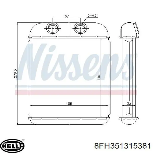 Radiador de calefacción Renault Espace 4 JK0