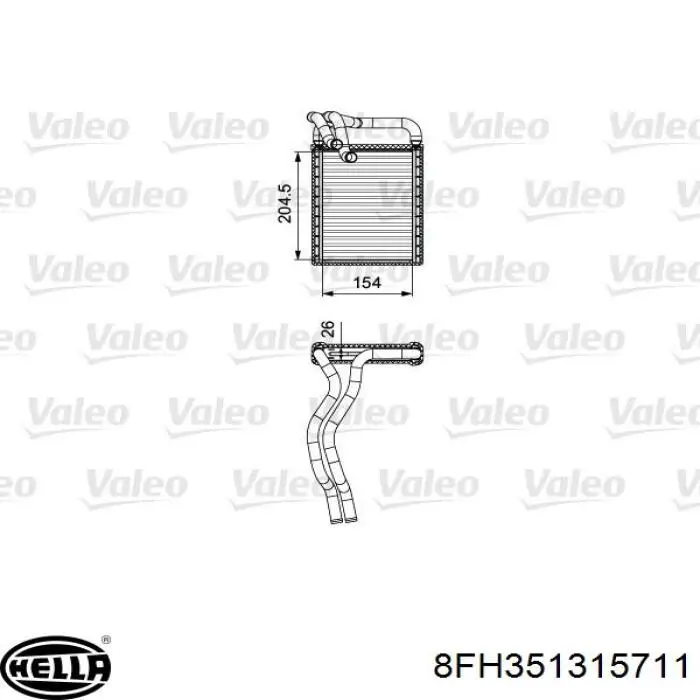 Radiador de calefacción para Hyundai I30 (FD)