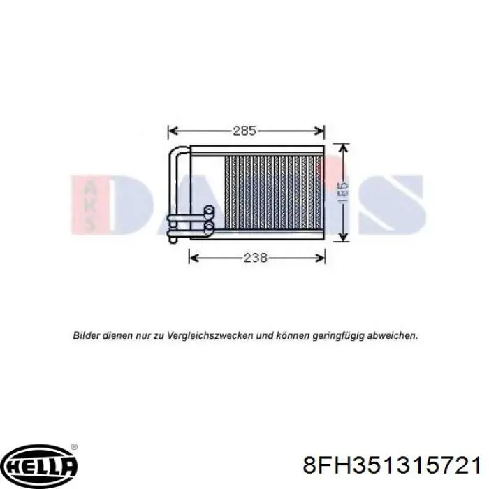 HC971383K000 Mando Radiador interior