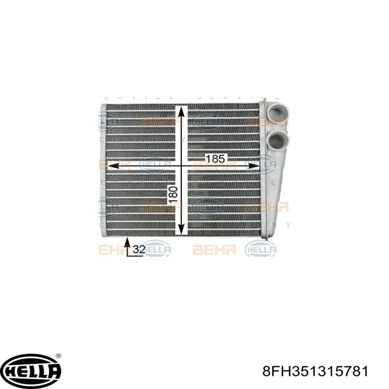 8FH351315781 HELLA Radiador interior