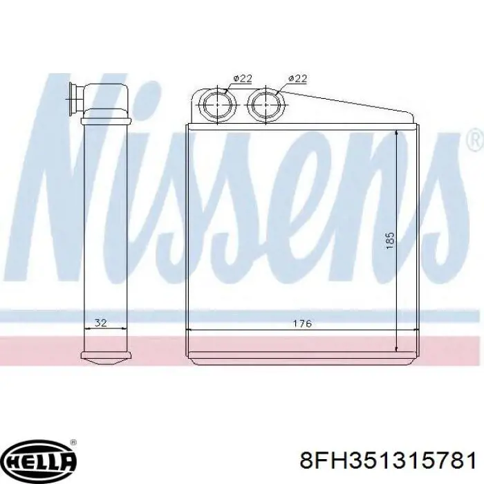 Calefactor HELLA 8FH351315781