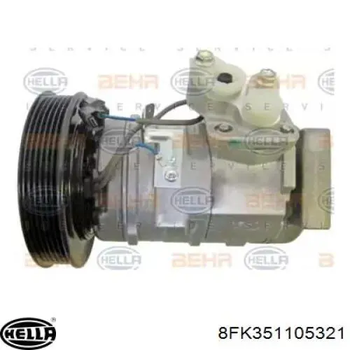 Compresor de aire acondicionado 8FK351105321 HELLA