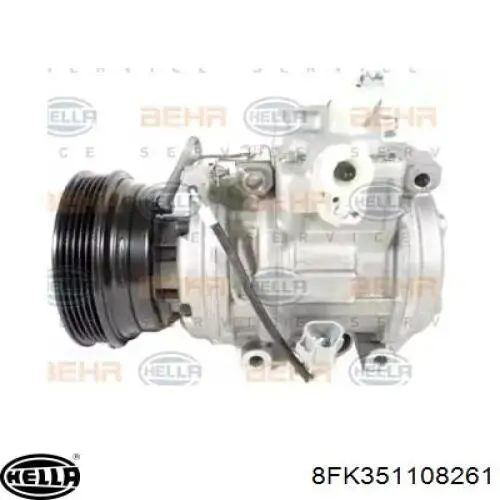 Compresor de aire acondicionado 8FK351108261 HELLA