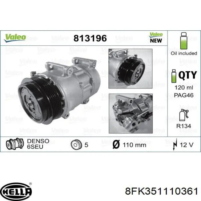 134488 ACR Compresor climatizador