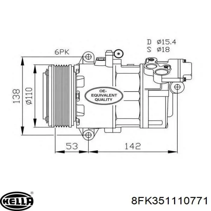 Compresor de aire acondicionado DCP05070 Denso