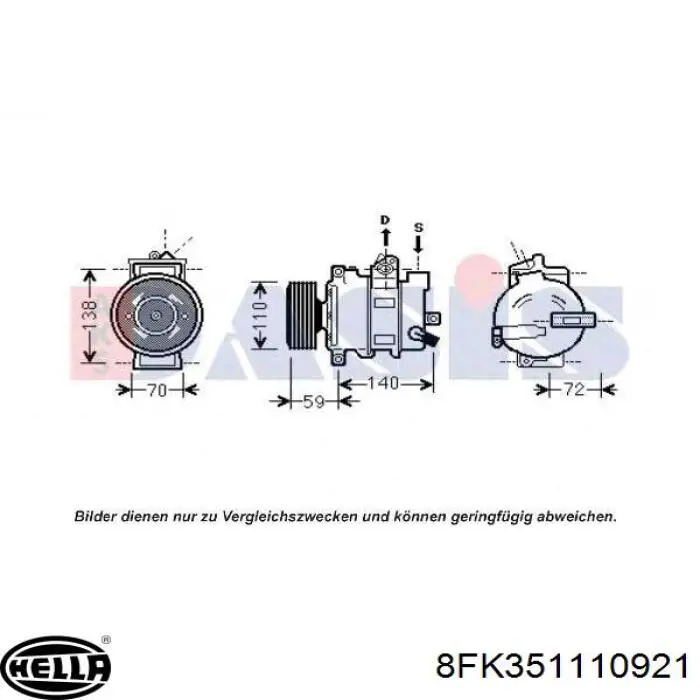 Compresor de aire acondicionado 100934 Airstal