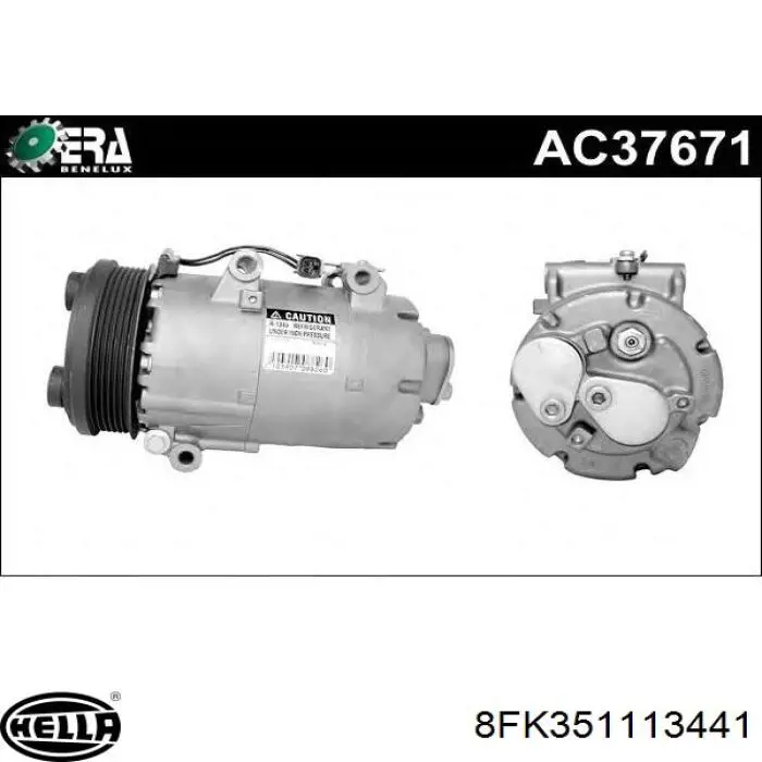 Comprar 8FK351106921 HELLA Compresor de aire acondicionado coche