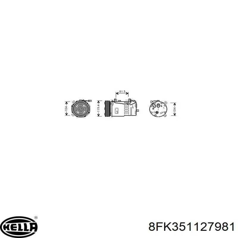 7H0820803B Ford compresor de aire acondicionado