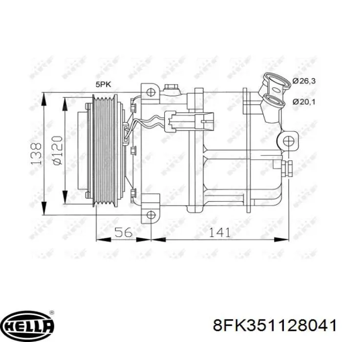 93176856 Peugeot/Citroen compresor de aire acondicionado