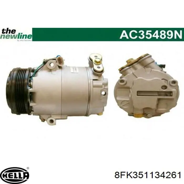 Compresor de aire acondicionado 93176861 Opel